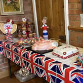 Angela Margett's King Charles cake on display