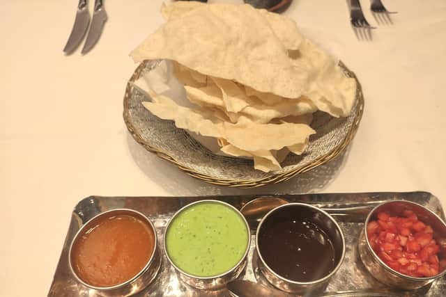 The generously sized chutney portions were excellent, one of my favourites from the tray was the flavoursome red onion chutney | Image Ria Ghei