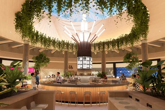 An artist's impression of what the new food court will look like 